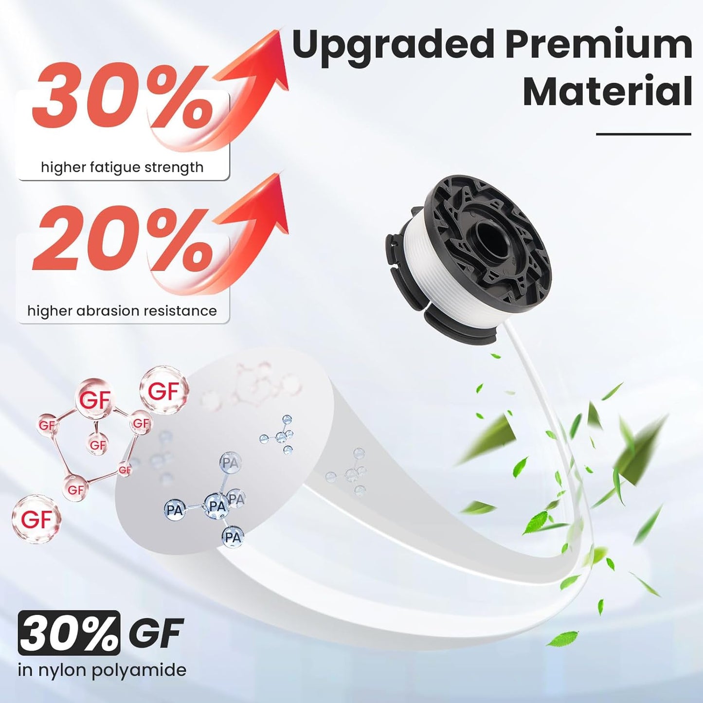KAKO AF100 Spool - 30ft Autofeed Replacement String for Black Decker Weed Eater | 0.065" Diameter