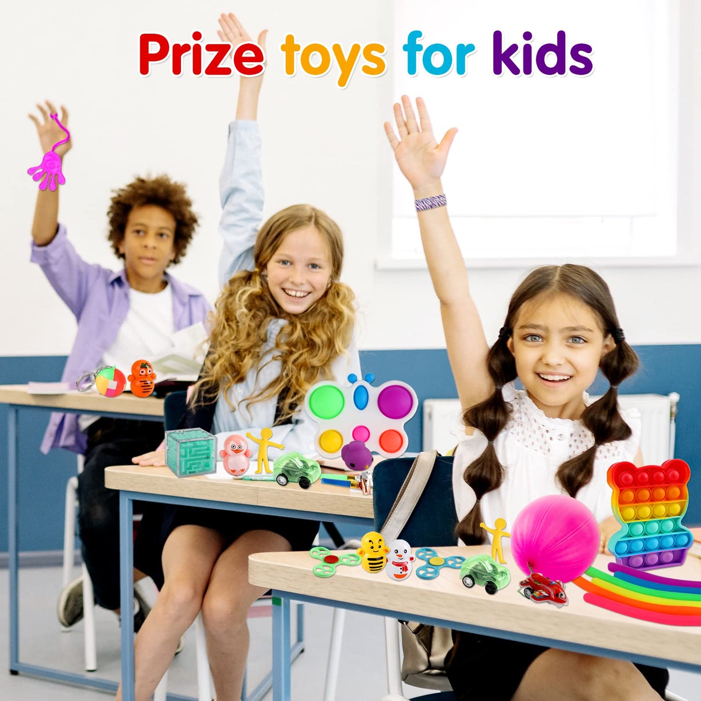 160 pcs Fidget Toys Pack, Party Favors For Kids 8-12 Mini Autism Sensory Toy Goodie Bag Pinata Stuffers Treasure Box School Prizes Birthday Party Supplies Halloween Treat Xmas Gifts For Boys Girls 4-8