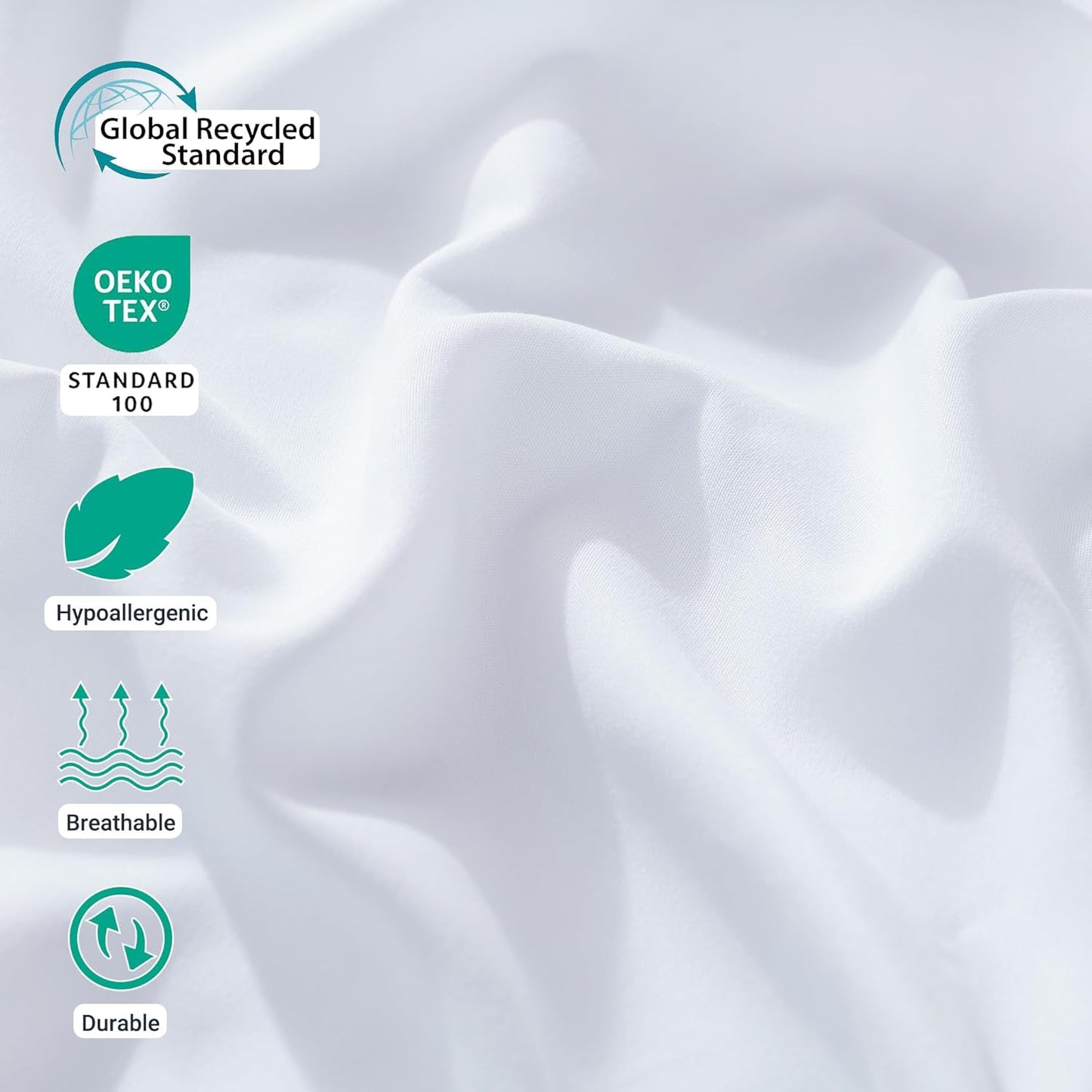 Skiennix Pillow Cases - Soft Brushed Microfiber Standard Size (20x26, White) - 48 Pack for Hotels & Clinics