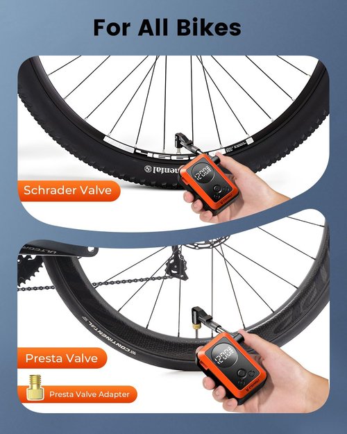ETENWOLF Mini Bike Pump - Fast 20s Inflation | 150PSI Portable Electric Air Pump for Bikes & Sports Balls