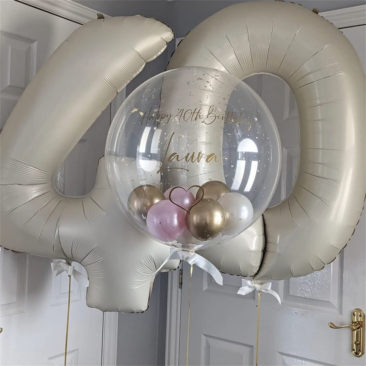 60th Birthday Balloons Cream for Women, 40 Inch Giant Beige Foil 60 Balloon Numbers Self Inflating, Ivory White Sand Digit 6 & 0 Helium Balloons for Men 60th Anniversary Party Decorations Supplies