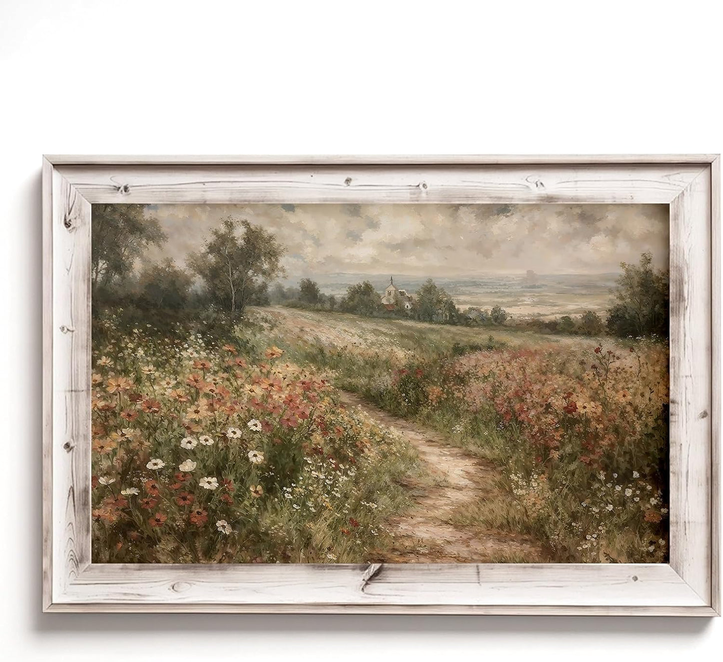 Vintage Wall Art | Rustic Autumn Landscape Canvas Print - 12”x16” Unframed Artwork for Living Room