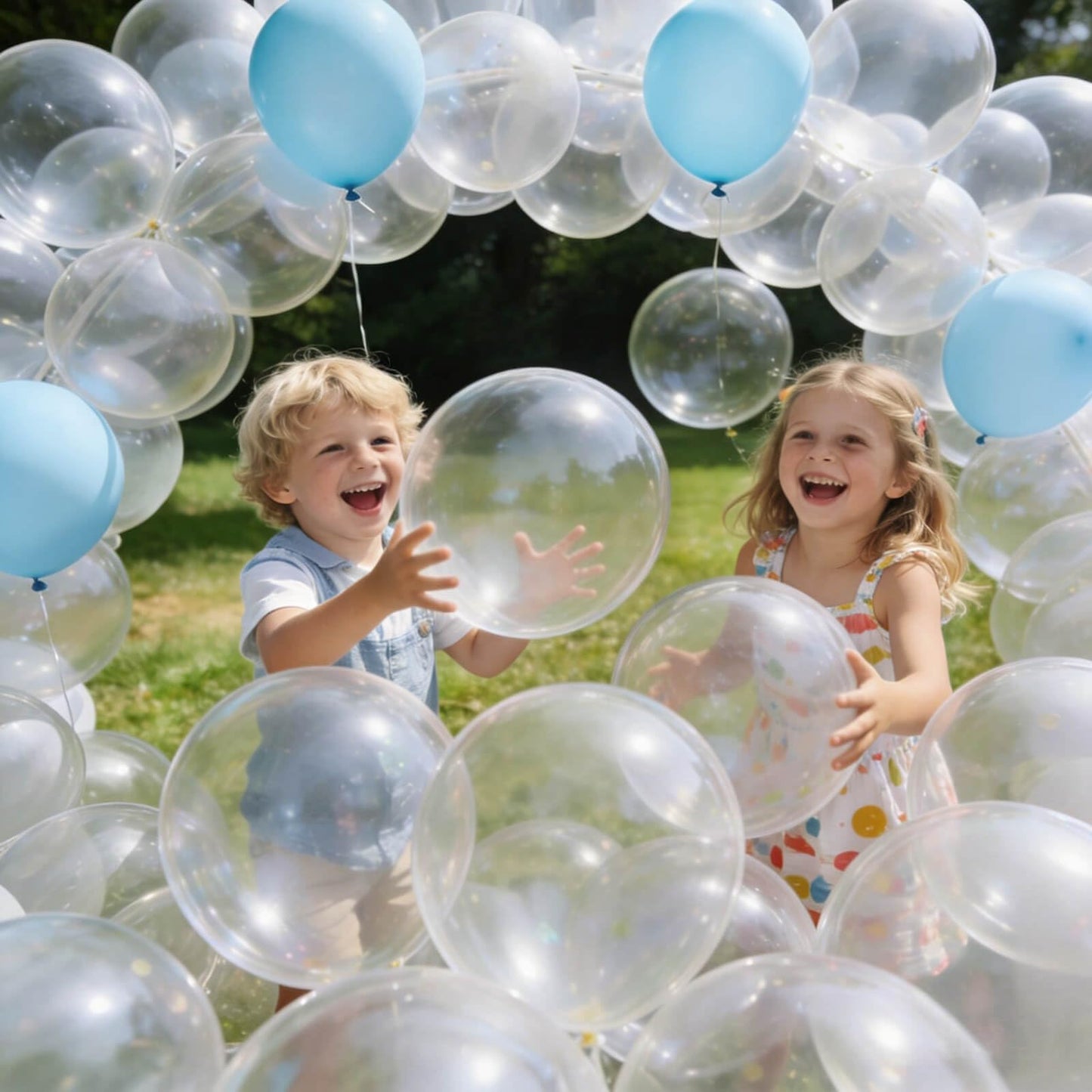 110pcs Clear Balloons, Clear Latex Balloons 12 inch, Transparent Balloon for Birthday Party Baby Shower Wedding(with 2 Ribbons)