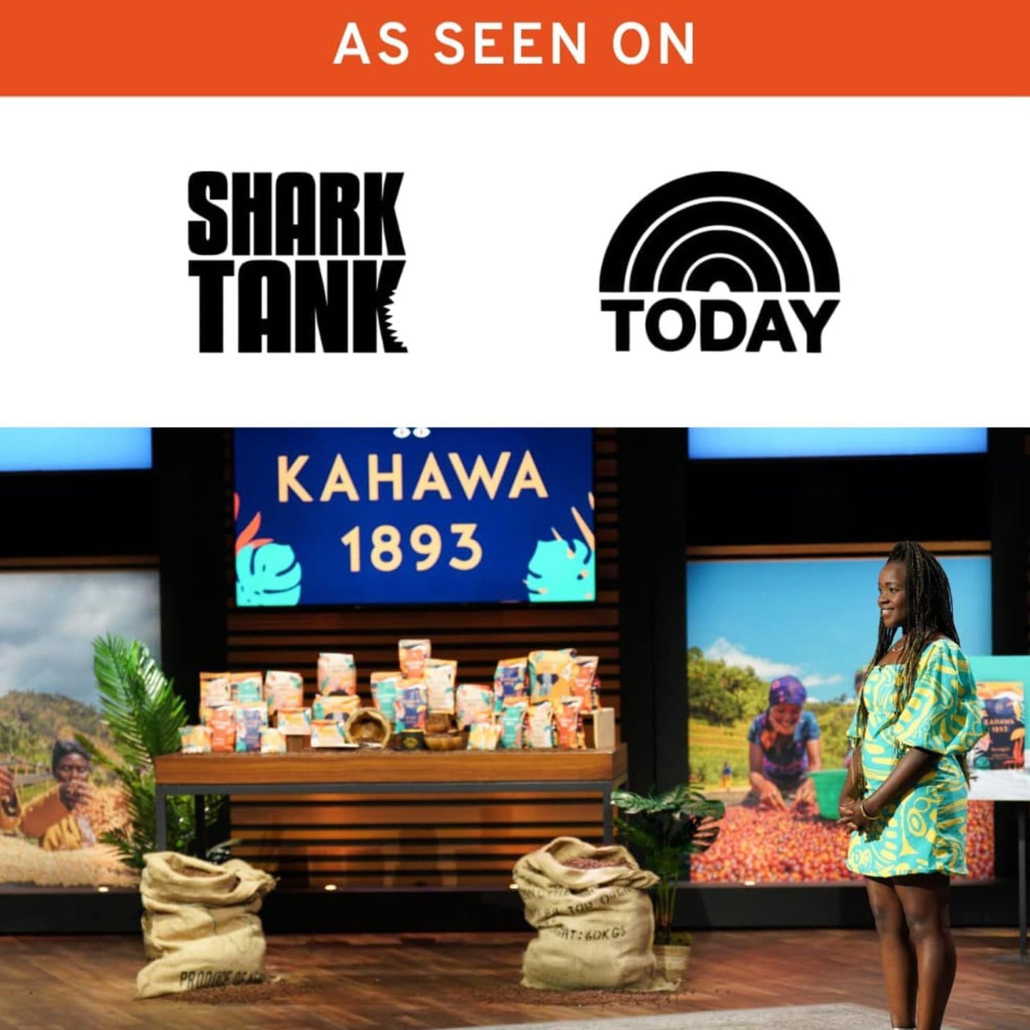 Kahawa 1893 Whole Bean Coffee Dark Roast Serengeti Blend 24 Oz - As Seen on Shark Tank, Low Acid, High Antioxidants, Naturally Sweet, Organically Grown, Ethically & Sustainably Sourced