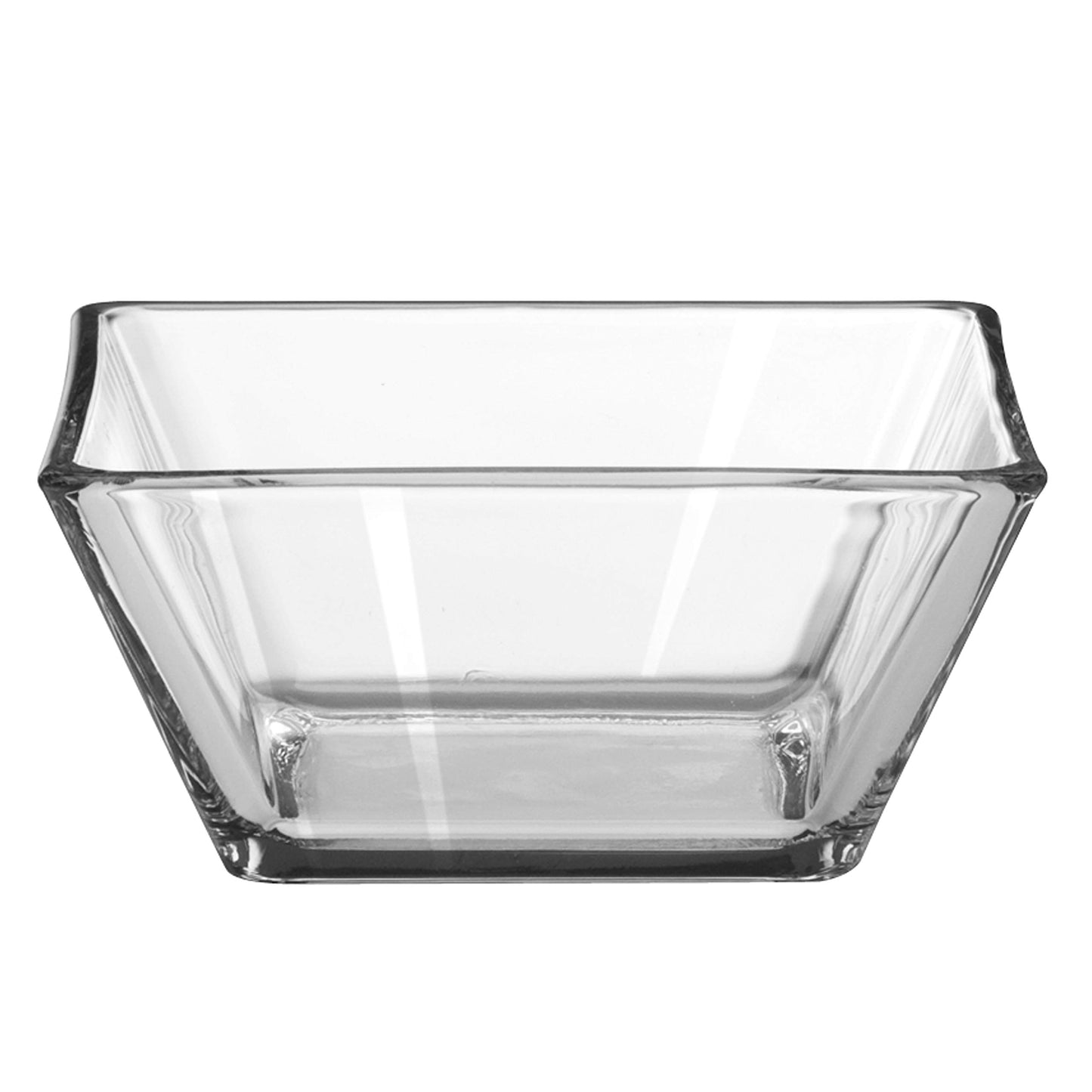 Libbey Tempo Glass Dinnerware Set, Sleek Square Clear Glass Plates and Bowls Set of 12, Dishwasher Safe Dinnerware for Parties or Everyday Use