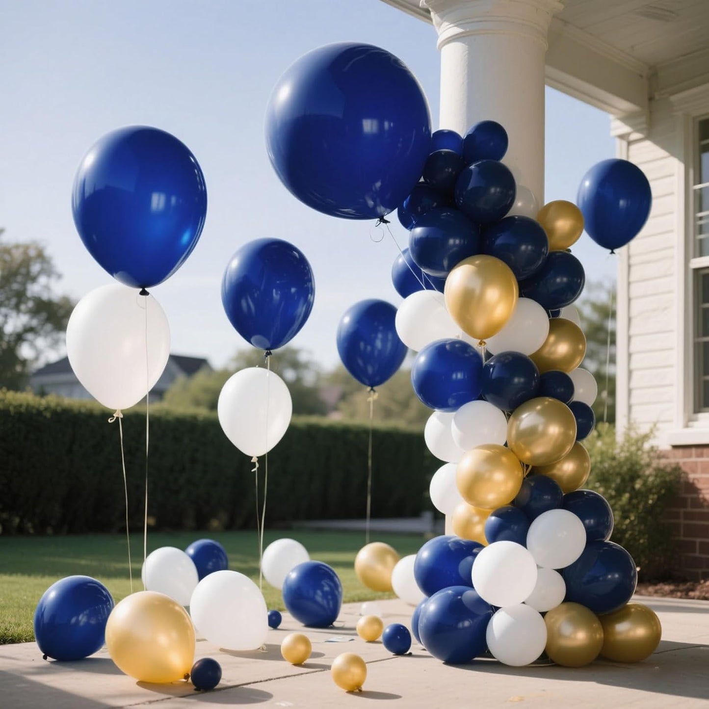Skiennix Navy Blue Latex Balloons - 12-Inch Round | 100 Pack for Wedding & Birthday Decorations