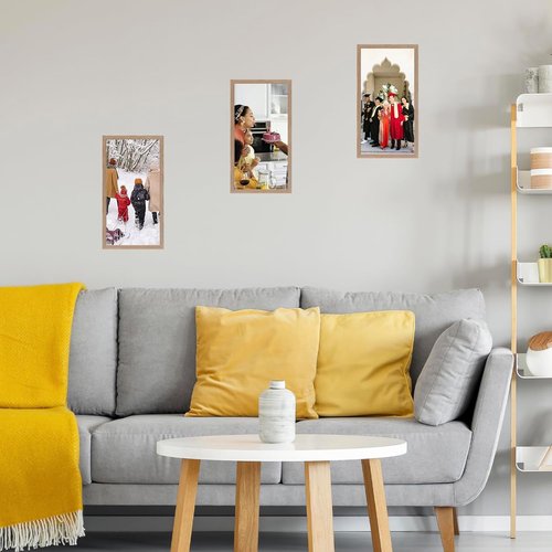 JCJMY 10x20 Rustic Brown Picture Frame - Wall Mounting Horizontally or Vertically | Shatter-Resistant Plexiglass