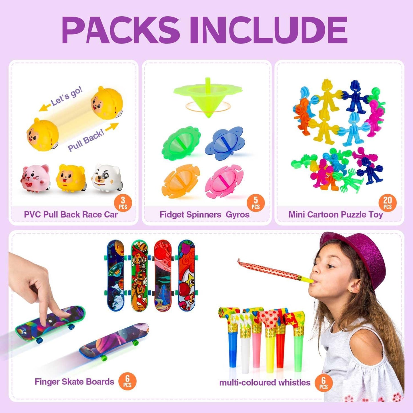 Party Favors for Kids | 179 Pcs Goodie Bags Stuffers - Fun Pinata & Treasure Box Toys
