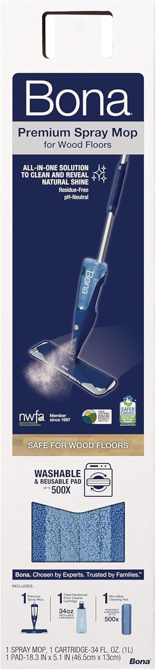 Bona Hardwood Floor Spray Mop - Premium Cleaning Solution for Easy Maintenance | Versatile Design