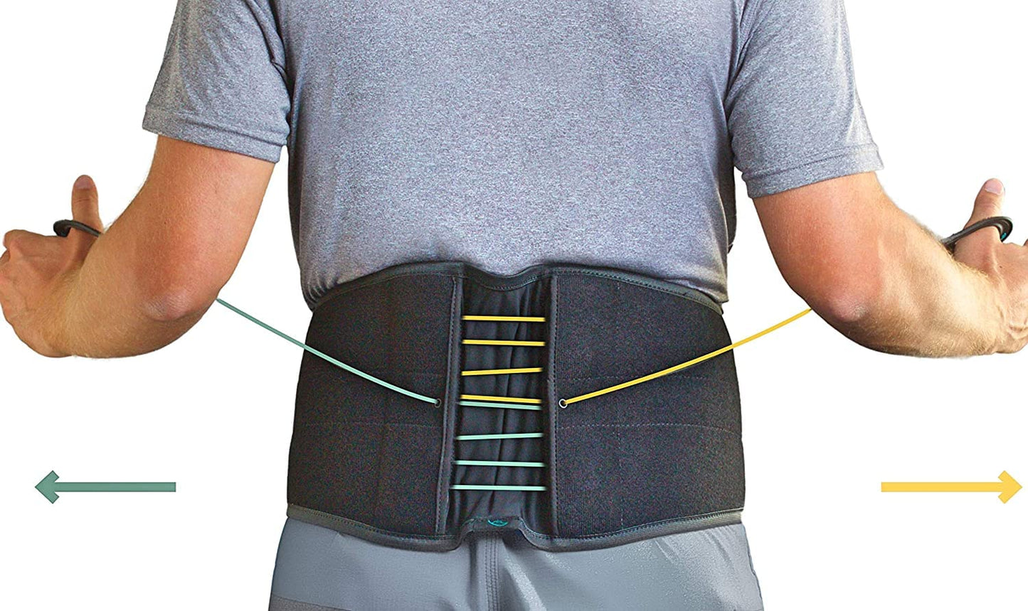 ASPEN Medical Products Quikdraw PRO Back Brace with Pulley System for Lower-Back and Lumbar Pain Relief, Medium