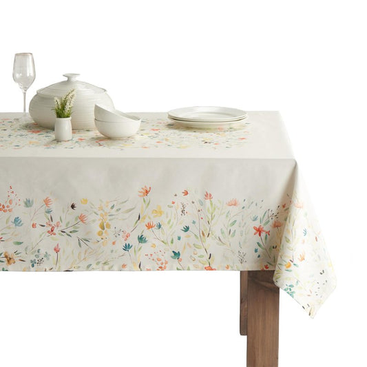 Maison d' Hermine Table Cloth Rectangle Table 100% Cotton 70 x 108 Inches Tablecloth Reusable Decorative for Dining Kitchen Room Farmhouse Home Gifts for Mothers Day Spring Summer - Colmar