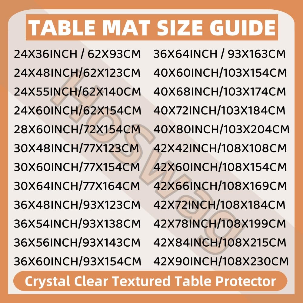 HoSwag 28"X60"Crystal PVC Table Cover Protector, Waterproof PVC Tablecloth, 2MM Thickened Protector for Table, Desk, Coffee Table, Workbench,Dresser, TV Stand, Counter