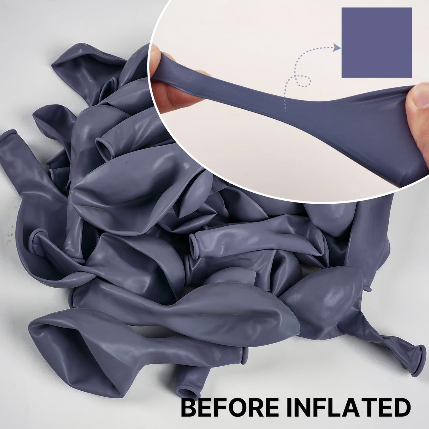 PartyWoo Dusty Blue Balloons 50pcs 12 Inch Navy Slate Blue Boho Neutral Latex Helium Balloons for Graduation Wedding Baby Shower Anniversary Bachelorette Retirement Birthday Party Decorations Blue-F15