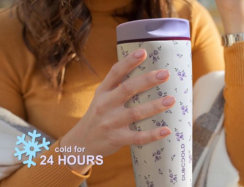 DLOCCOLD Insulated Stainless Steel Coffee Tumbler - Spill Resistant Lid | 12oz Reusable Travel Mug