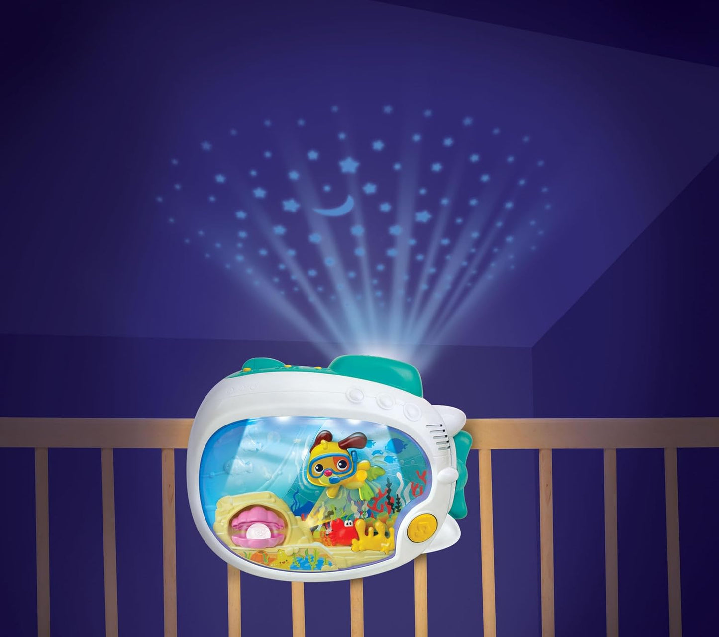 Winfun 3-in-1 Soothing Seas Nightlight - Music Box Projector with Calming Lullabies | Perfect Baby Gift for Crib or Tabletop