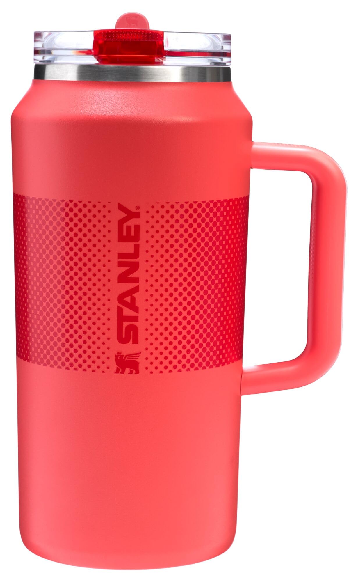 Stanley Quencher ProTour Flip Straw Tumbler with Leakproof Lid 64 oz | Built-In Straw and Handle | Large Capacity for Travel & Sports | Insulated Stainless Steel Cup | BPA-Free | Hot Coral Fade
