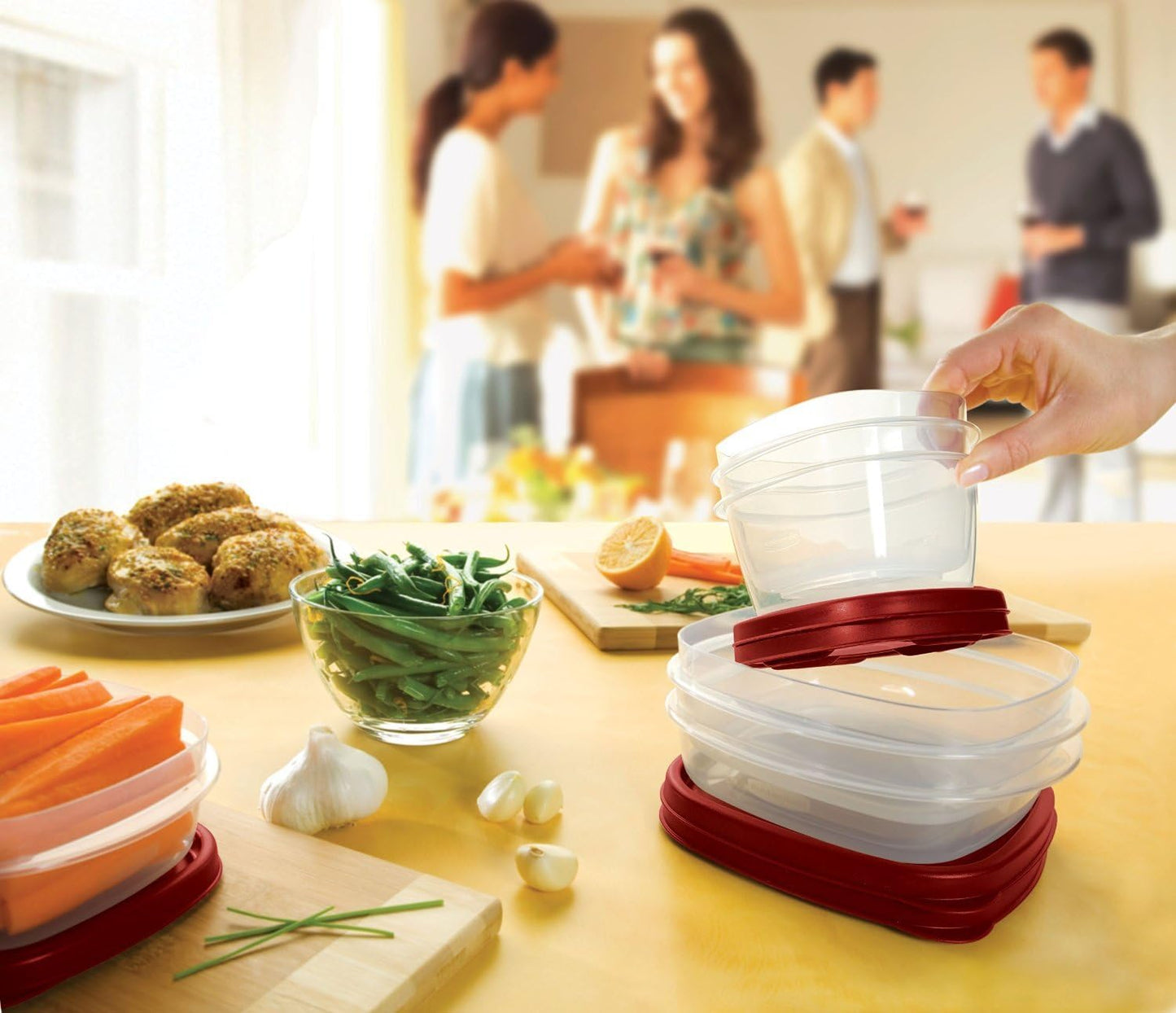 Rubbermaid Easy Find Lids Food Storage Containers - 18-Piece Set in Racer Red | Durable & Convenient