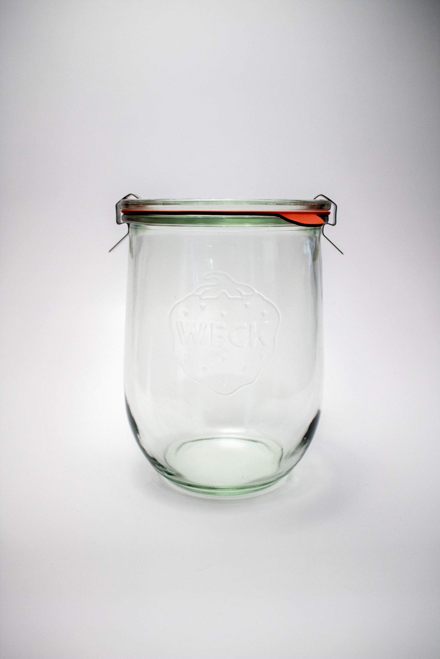 Weck Tulip Jar - 35.9 fl. oz (1 Liter) - Large Glass Container for Sourdough Starter, Canning, and Storage - Includes Glass Lid & Wooden Lid