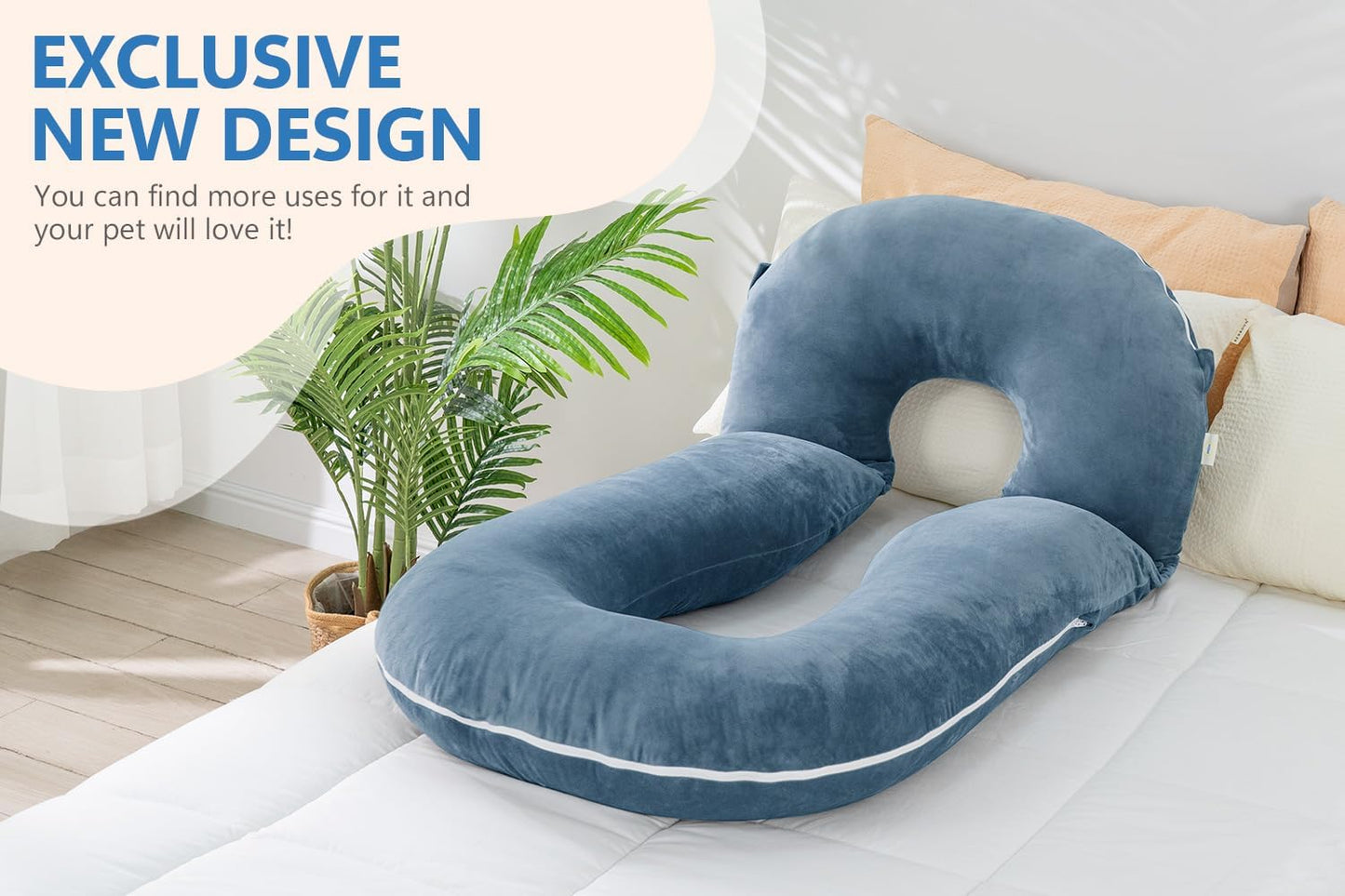INSEN Pregnancy Pillows, Detachable Body Pillow for Sleeping, Nurse & Relax, Multi-Use Pregnancy Pillows for Pregnant Women, Grey