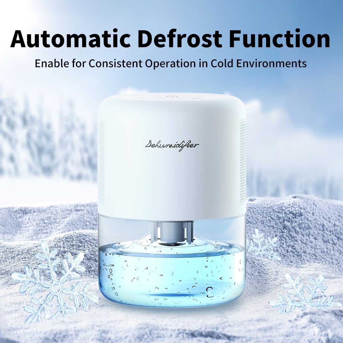 Skiennix Dehumidifier - Compact & Quiet 44oz Water Tank | Auto Defrost, 10 Colors, 4 Timer Options
