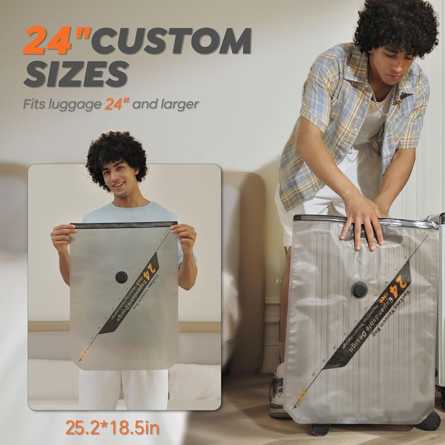 Vacbird 15 Pack Vacuum Bags for Storage - 24” Compact & Airtight Design