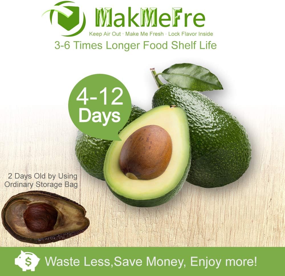 MakMeFre Vacuum Sealer Bags - 6 Pack, 8"x20' & 11"x20' Rolls, BPA Free, Puncture Resistant for Sous Vide Cooking