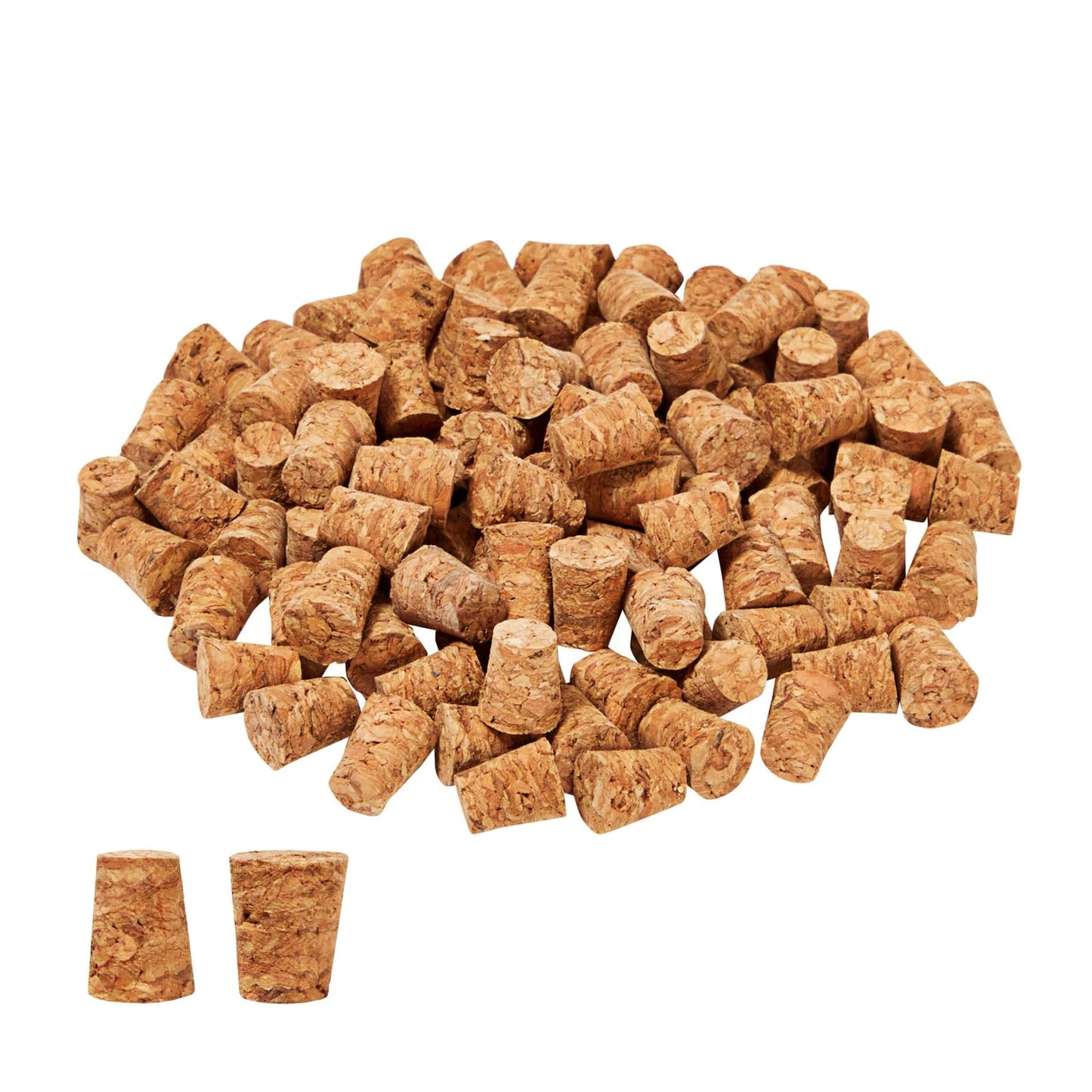 Juvale Tiny Cork Plugs & Mini Stoppers - 100-Pack, 0.4 x 0.3 x 0.5 In, Brown - Corks for Test Tubes & Mini Bottle Lids for DIY Crafts & Spice Shakers