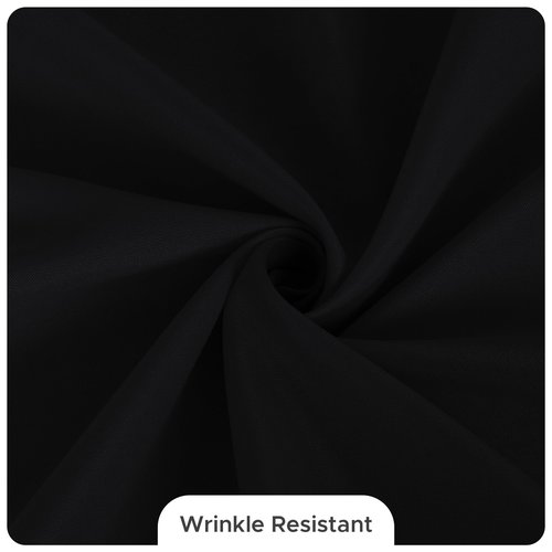 Fitable 8 Pack Round Tablecloths: Stain Resistant Wrinkle Free Circle Table Clothes, Washable Reusable Polyester Table Covers for Wedding Party Birthday Banquet Reception(Black, 120 Inch)