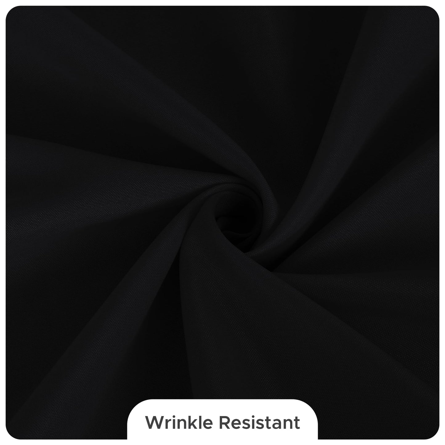 Fitable 8 Pack Table Cloth Rectangle Table: Stain and Wrinkle Resistant Tablecloth Rectangular, Washable Polyester Tablecloths for Wedding Party Dining Banquet Event Catering(Black, 70x120 Inch)