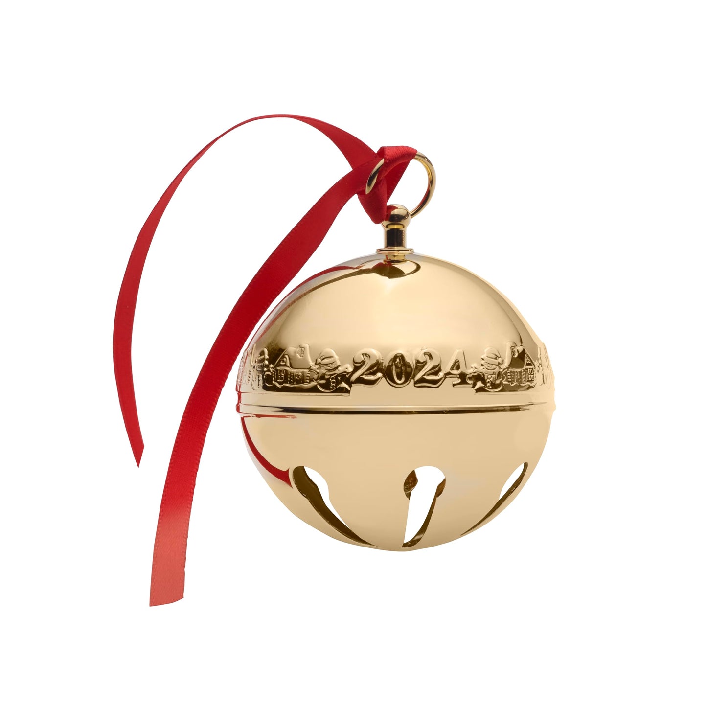 Wallace 2024 Gold Plated Sleigh Bell Ornament 35th Edition