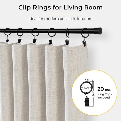 INOVADAY 100% Blackout Curtains - Extra Wide Thermal Insulated Drapes for Sliding Doors | Beige, 102 Inch