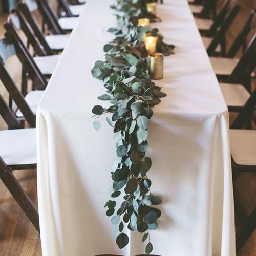 10Pack White Table Cloths for 8 Foot Rectangle Tables 60 x 126 Inch, 8FT White Tablecloth Rectangle Bulk Linen Polyester Fabric Washable Cloth Cover for Wedding Reception Banquet Birthday Party