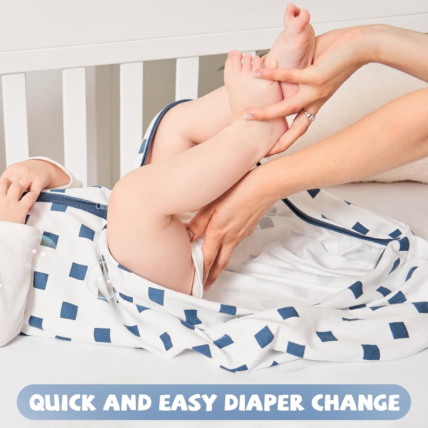Yoofoss Baby Sleep Sack | 100% Organic Cotton Wearable Blanket for 6-12 Months | Lightweight 2-Way Zipper, TOG 0.5