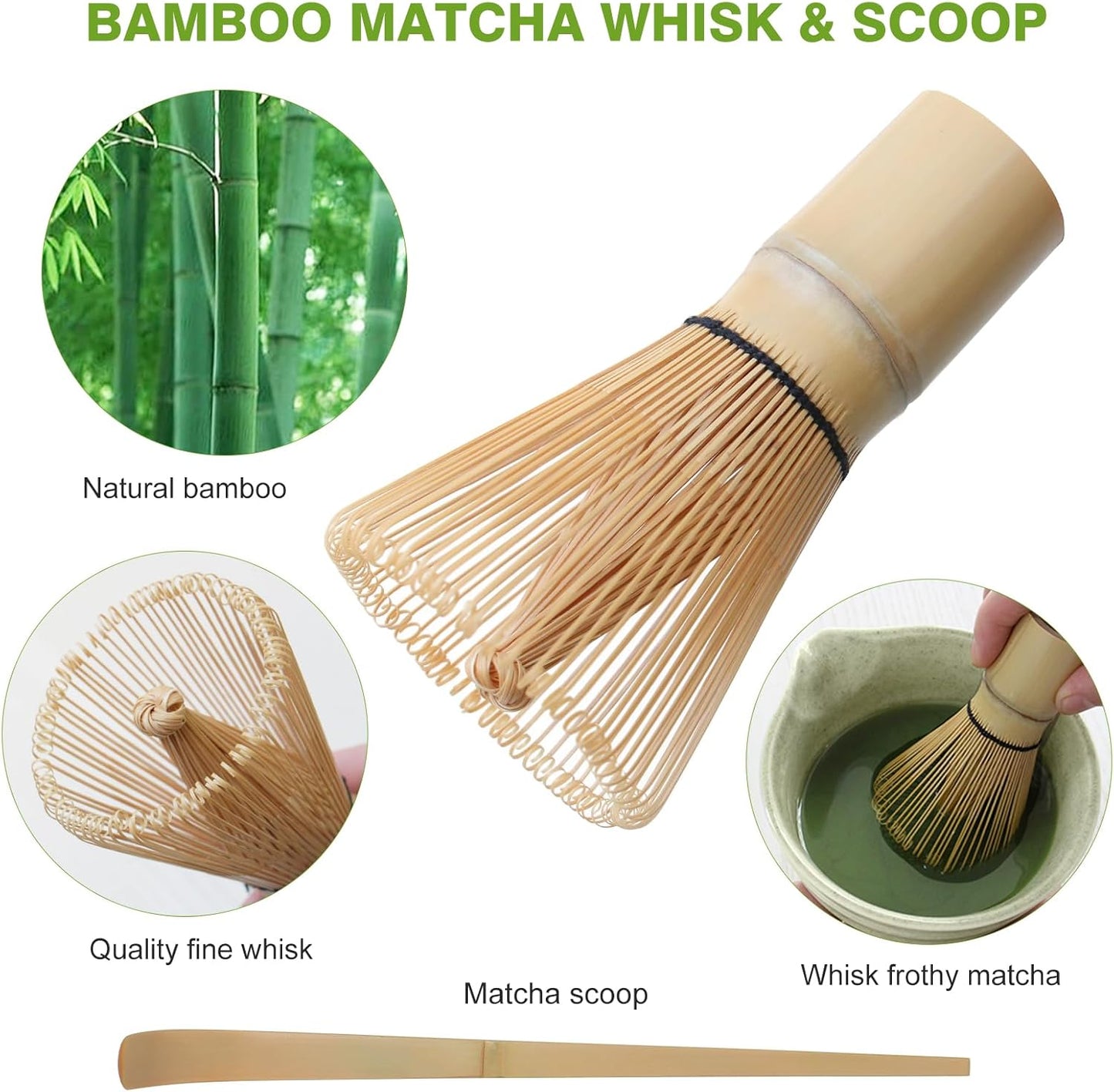 Matcha Whisk Set - Premium Ceremonial Grade Kit with Bamboo Whisk, Bowl, Scoop & Sifter | Authentic Japanese Tea Essentials