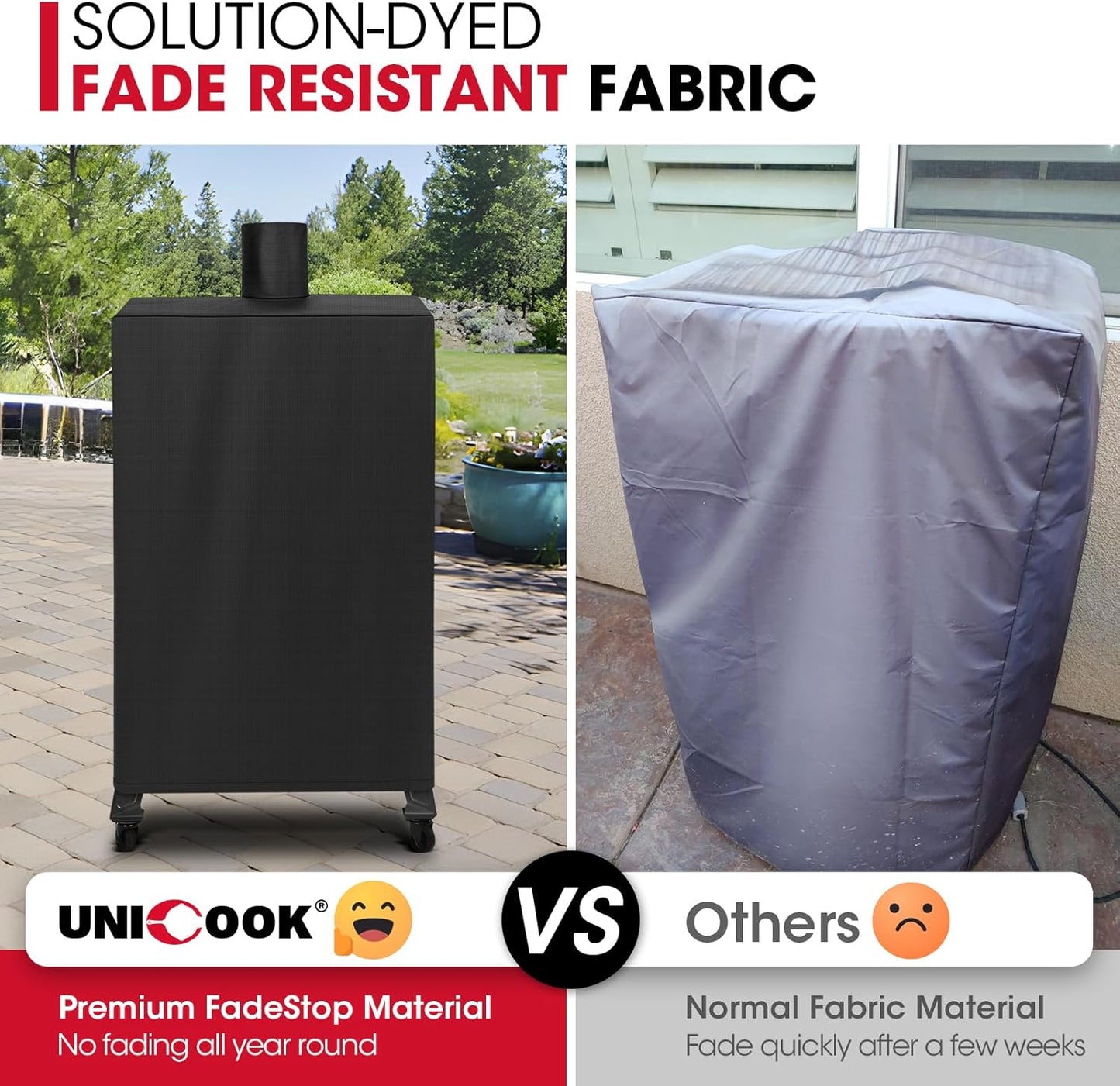 Unicook Vertical Smoker Cover - Waterproof BBQ Protector for Pit Boss 4, 5, 7 Series Grills