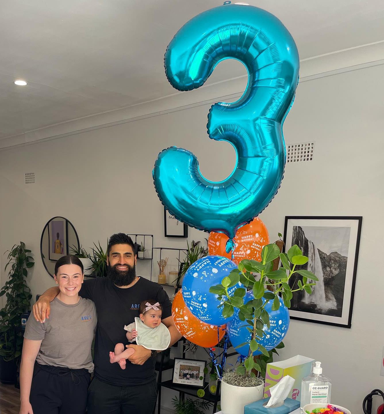 Light Blue Number 3 Balloon - 40 Inch 3rd Birthday Celebration Decor for Kids & Adults