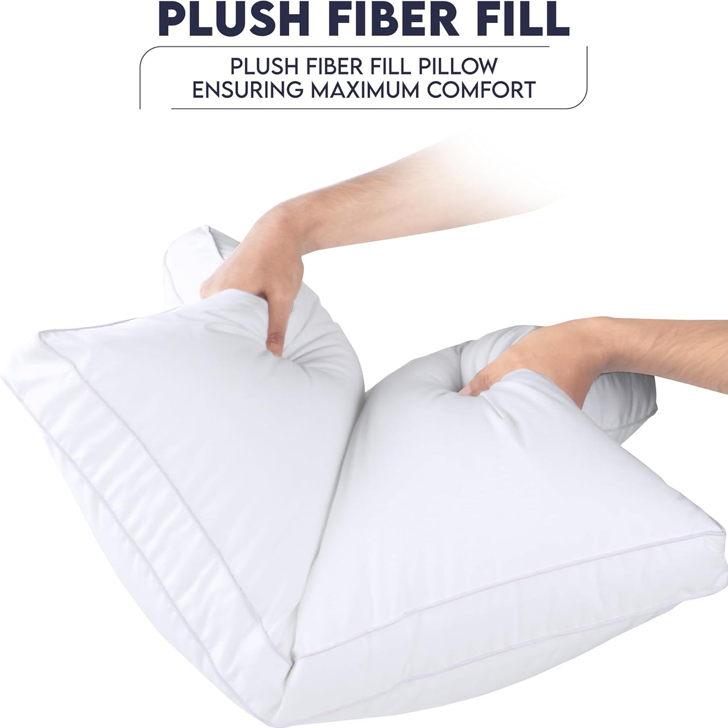 Utopia Bedding King Size Bed Pillows - Soft & Fluffy Down Alternative | Set of 2, Cooling Gusseted Design