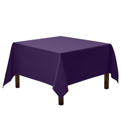 Gee Di Moda Square Tablecloth - 85 x 85 Inch Purple Table Cloth for Large Square or Round Tables - Heavy Duty Washable Fabric - for Buffet Table, Holiday Party, Dinner, Wedding & Baby Shower
