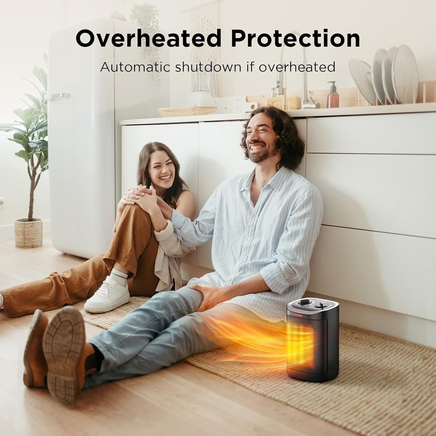 Skiennix 1500W Portable Ceramic Space Heater - Safe & Efficient Indoor Heating for Home, Office, Desk