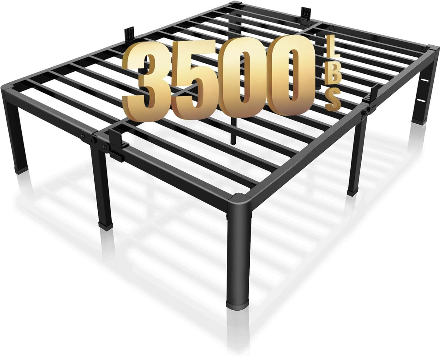 ROIL 18-Inch Queen Bed Frame - Heavy-Duty Metal with Rounded Corners & Headboard | No Box Spring Needed