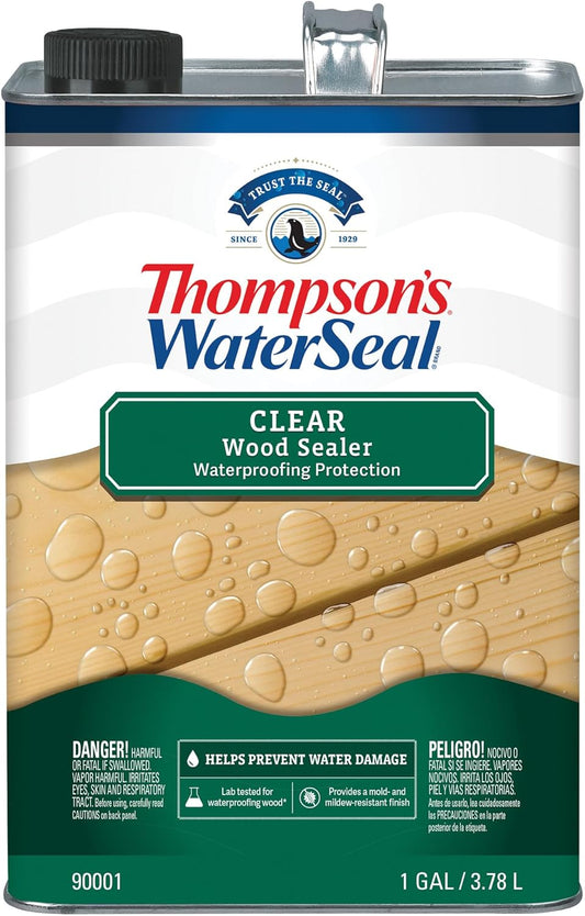 Thompson's WaterSeal Clear Wood Sealer - Premium Protection for Wood Surfaces | 1 Gallon
