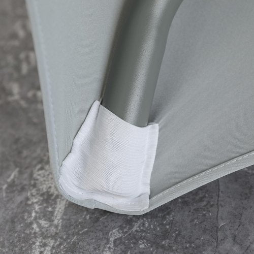 ChaiSang 2Pack 6FT Sliver Rectangle Spandex Tablecloth Elastic Banquet Table Cover for Birthday Kitchen Wedding Party (Sliver)