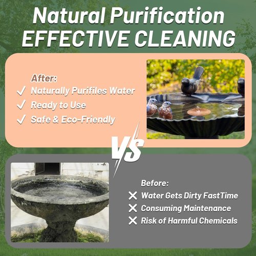 99.99% Pure Copper Bird Bath Purification Disk - Set of 2 | Reinforced 0.6mm Thick Design for All-Season Clean Water