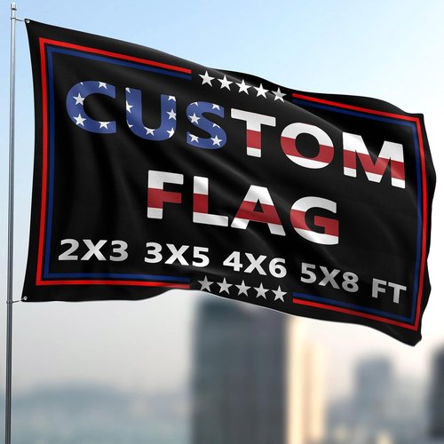 Custom Flag 3x5 Ft - Double-Sided Outdoor Design | Personalize Your Text, Photo, or Logo