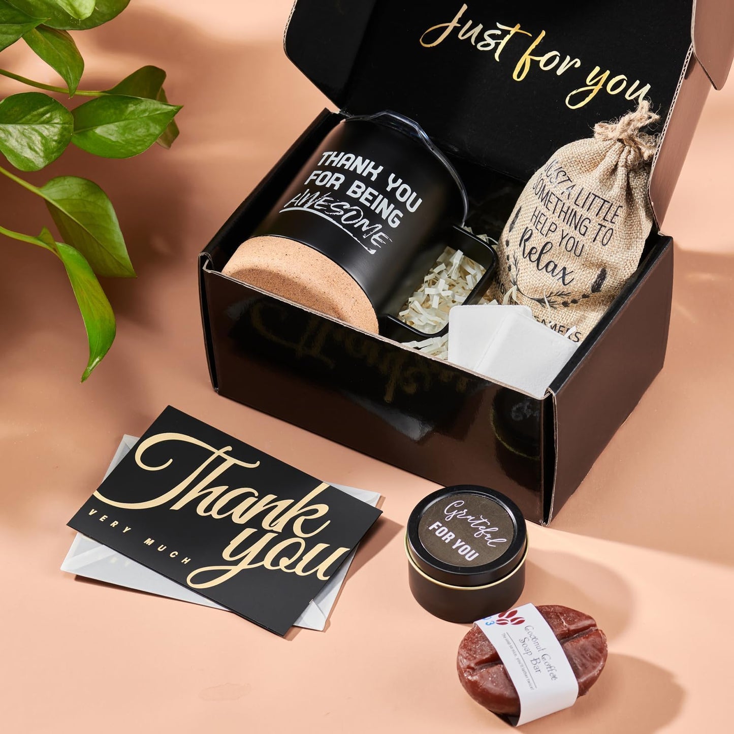 APRBOX Thank You Gifts Employee Appreciation Gifts with Thank You Cards Spa Gift Baskets for Men Women Teacher Dental Assistant Social Worker Farewell Goodbye Gift for Coworker Hostess Staff
