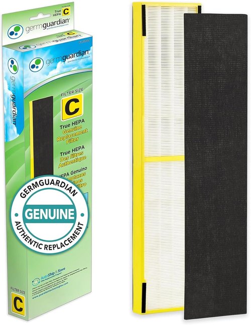 Germ Guardian True HEPA Replacement Filter C - Compatible with AC5000E, AC5250PT, AC5300B & More