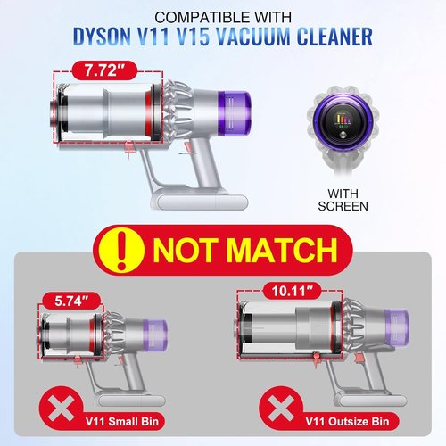 Dyson Upgraded Canister | Compatible Dust Bin for V11, V15, SV14, SV15, SV22 with HEPA Filter
