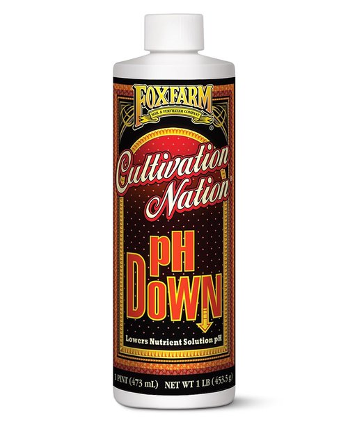 FoxFarm pH Down for Plants - Citric Acid Formula for Nutrient Solutions - Lowers pH Levels - 1 Pint