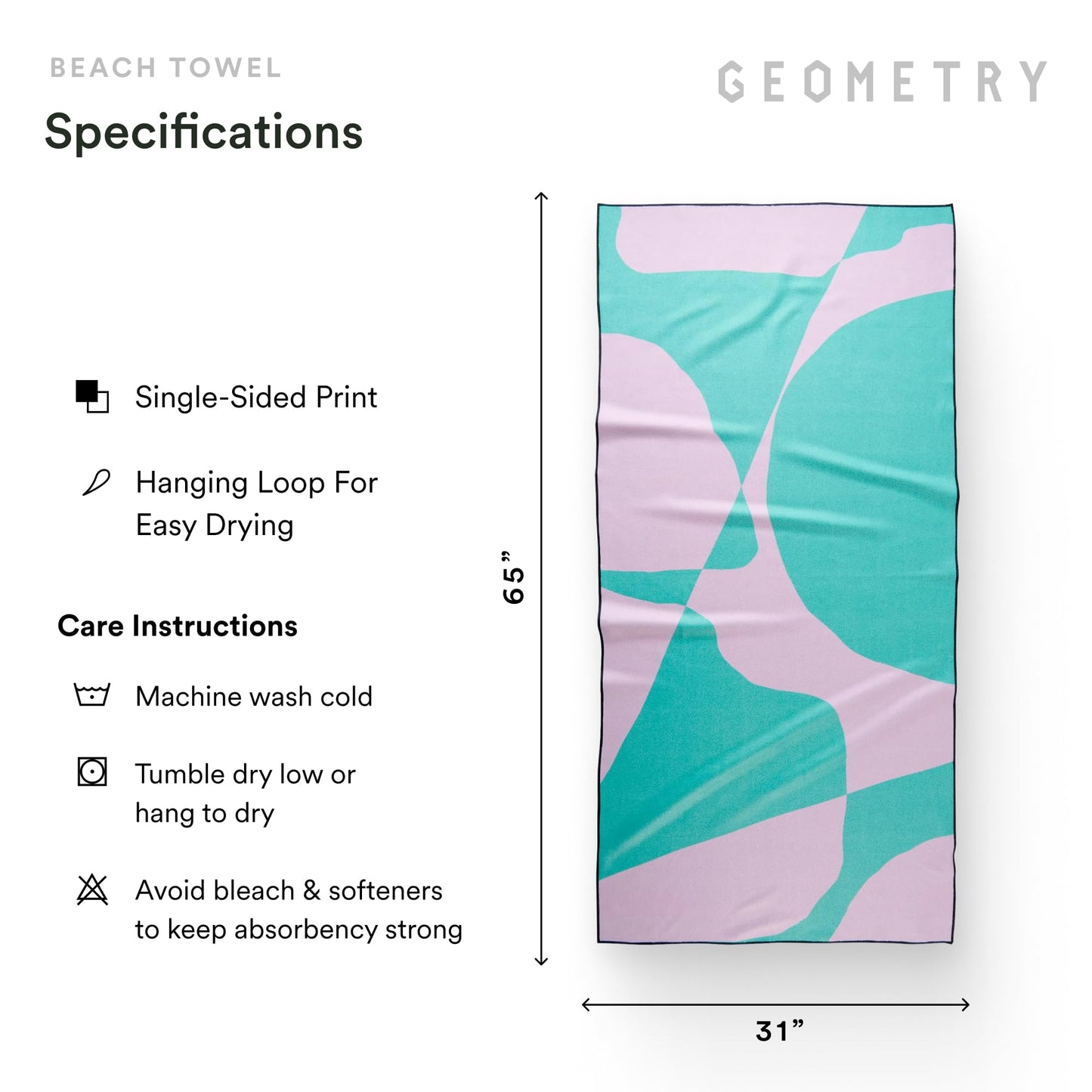 GEOMETRY Tea Towels – Mothers Day Collection – Quick-Dry, Ultra-Absorbent, Reusable Microfiber Kitchen Towels for Drying & Cleaning - Home is Mom - 1 Pack