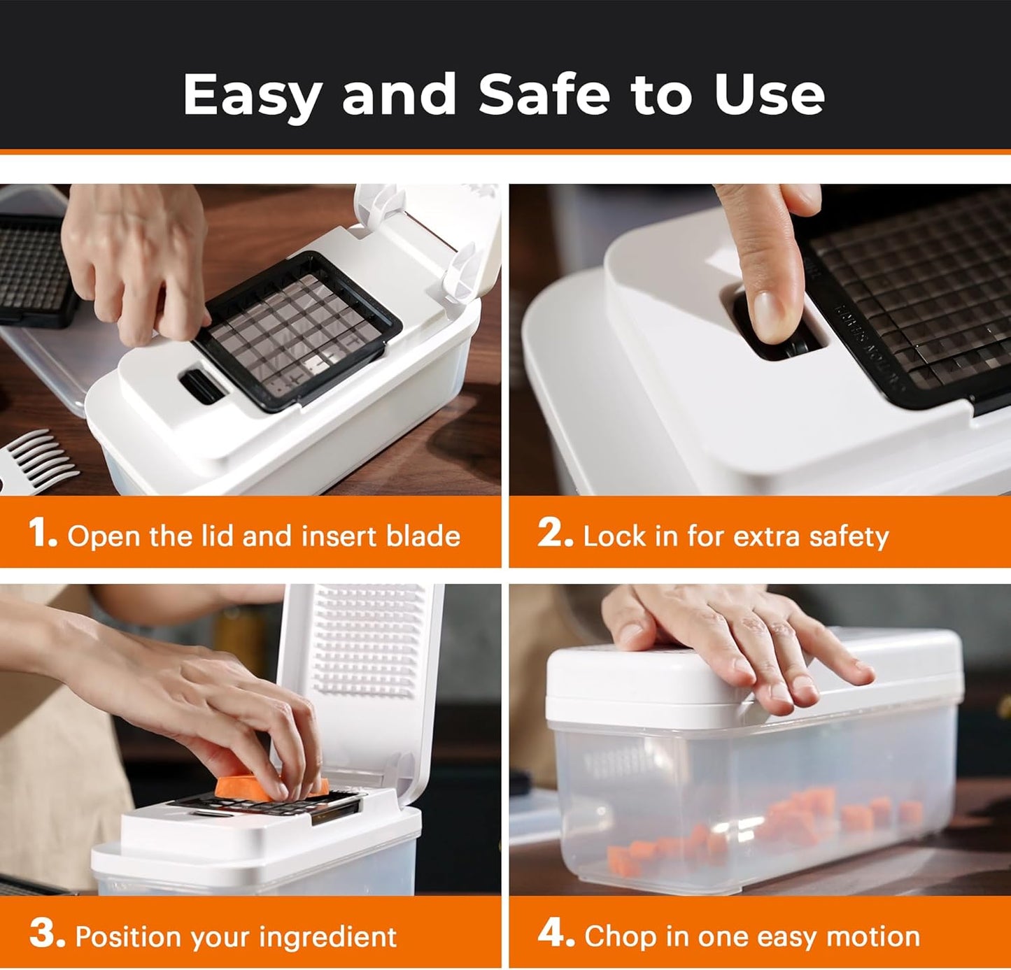 Pro Food Chopper - Premium 9-in-1 Vegetable Chopper with 7 Blades & Container | Kitchen Essential